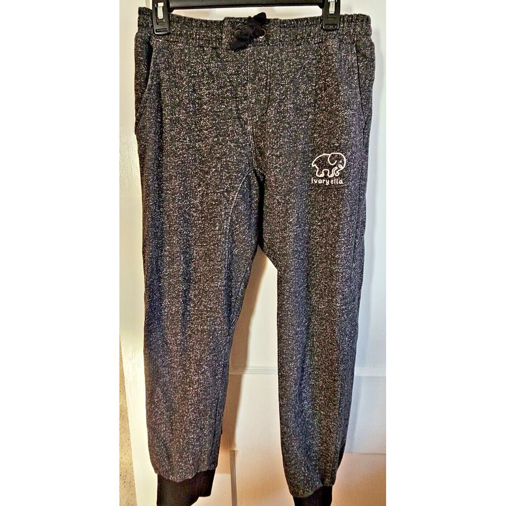 Ivory Ella Dark Gray Heather pull on cotton‎ blend Sweatpants Women sz Small
